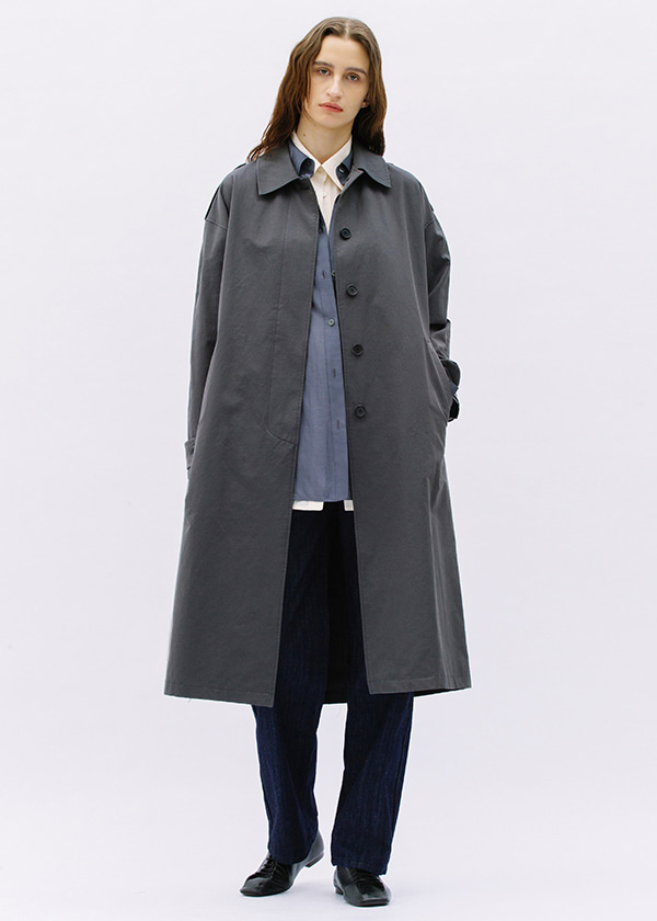 Single Trench Coat_Charcoal